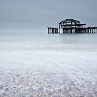 Buy canvas prints of The Old West Pier, Brighton and Hove by Phil MacDonald