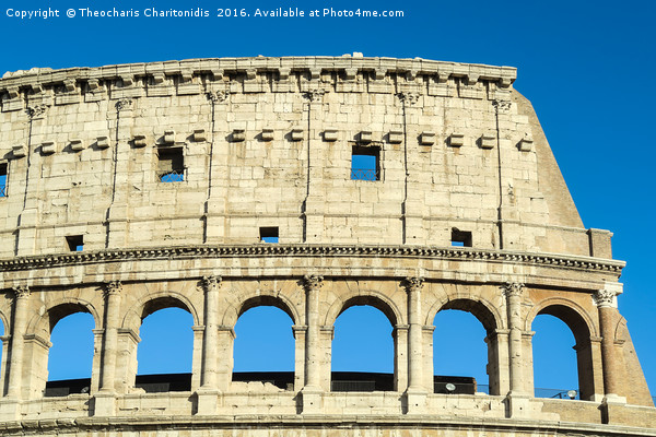 Rome Italy Colosseum upper arches. Picture Board by Theocharis Charitonidis