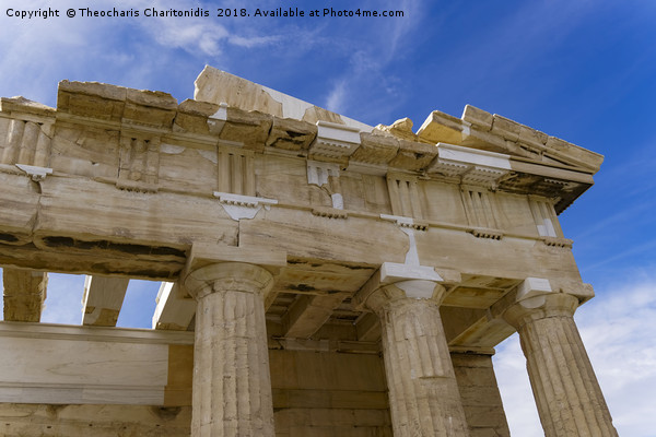 Athens Acropolis Parthenon temple detail. Picture Board by Theocharis Charitonidis