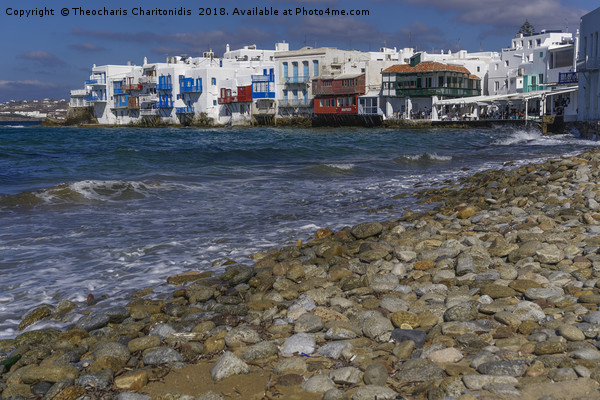 Mykonos Town, Greece Little Venice day view. Picture Board by Theocharis Charitonidis