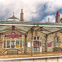 Buy canvas prints of LNWR railway station - Grange Over Sands in Cumbria by Philip Openshaw