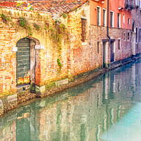Buy canvas prints of Venice Canal Reflection by Philip Openshaw