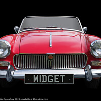 Buy canvas prints of Red 1960s MG Midget sports car by Philip Openshaw