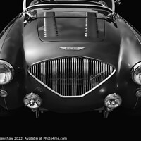 Buy canvas prints of Black Austin-Healey 100m Sports Car by Philip Openshaw