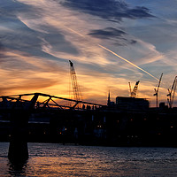 Buy canvas prints of Millennium Bridge, London by Philip Openshaw