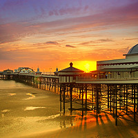 Buy canvas prints of Blackpool North Pier Sunset by Philip Openshaw