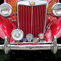 Buy canvas prints of Red MG TD sports car by Philip Openshaw