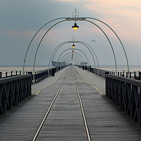 Buy canvas prints of twilight - southport pier by Philip Openshaw