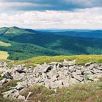 Buy canvas prints of Mountain slopes in the Carpathians 2 by Anton Popov