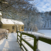 Buy canvas prints of St Ethelberga's Church Givendale, East Yorkshire Wolds, England. by John Potter
