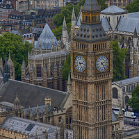 Buy canvas prints of Big Ben from the London Eye by Richard West