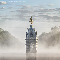 Buy canvas prints of Misty Diana fountain by Kevin White
