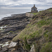 Buy canvas prints of Bathing house on Northumberland coast by Kevin White