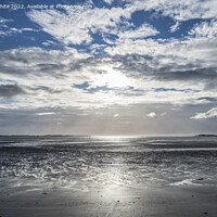 Buy canvas prints of Sunset over Instow beach looking towards Northam by Kevin White