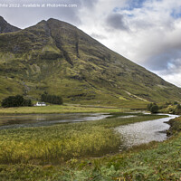 Buy canvas prints of Little white cottage in Glencoe by Kevin White