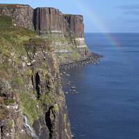Buy canvas prints of Kilt rock and waterfall by Kevin White