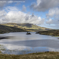 Buy canvas prints of Ripples on the water looking towards the Old Man of Storr by Kevin White