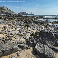 Buy canvas prints of Bracelet bay and Mumbles light house by Kevin White
