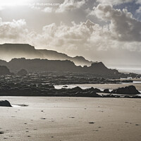 Buy canvas prints of Dramatic weather at Sandymouth Bay by Kevin White