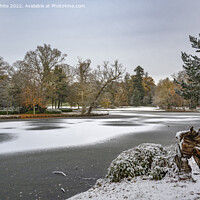 Buy canvas prints of Scattering of mid winter snow at Claremont Gardens by Kevin White
