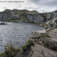Buy canvas prints of Foggintor Quarry near Princetown prison Dartmoor by Kevin White