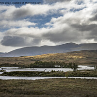 Buy canvas prints of Bleak dramatic landscape of Rannoch moor by Kevin White