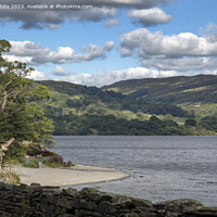 Buy canvas prints of Small beach next to Ullswater by Kevin White