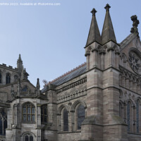 Buy canvas prints of Grand architecture of Hereford Cathedral by Kevin White