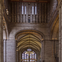 Buy canvas prints of Inside part of Hereford Cathedral by Kevin White