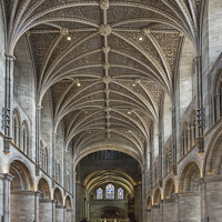 Buy canvas prints of Hereford Cathedral magnificent artistic ceiling by Kevin White