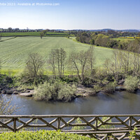 Buy canvas prints of View across to farmland fron The Weir Gardens by Kevin White