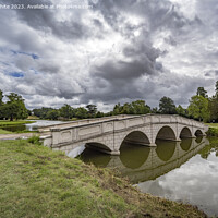 Buy canvas prints of Five Arch bridge Painshill Park Gardens by Kevin White