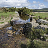 Buy canvas prints of Cascade of water at Windy Cross Dartmoor by Kevin White