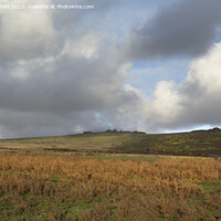 Buy canvas prints of Rain clouds forming over Staple tors in Devon by Kevin White