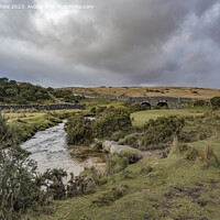 Buy canvas prints of Rugged Dartmoor in February on a cold stormy day by Kevin White