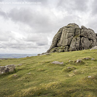 Buy canvas prints of Impressive Haytor Rocks on Dartmoor Devon by Kevin White