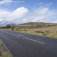 Buy canvas prints of Dartmoor Devon road after the rain by Kevin White