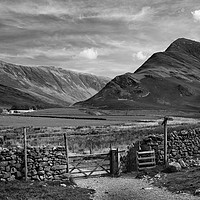 Buy canvas prints of Buttermere in black and white by Kevin White