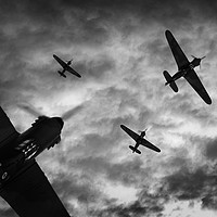 Buy canvas prints of WW2 MK1 Hawker Hurricane by Kevin White