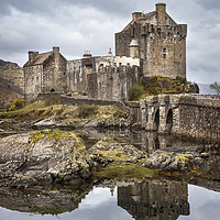 Buy canvas prints of Eilean Donan Castle reflection by Kevin White