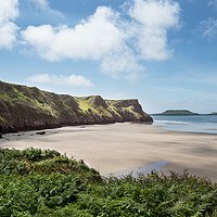 Buy canvas prints of Rhossili Bay by Kevin White