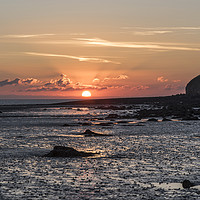 Buy canvas prints of Sunset on Brean Beach by Kevin White