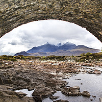 Buy canvas prints of Under arch of Sligachan bridge by Kevin White