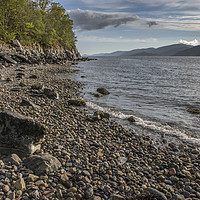 Buy canvas prints of late sunny evening at Loch Linnhe by Kevin White