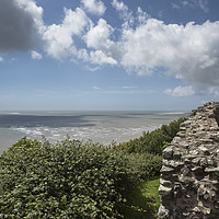 Buy canvas prints of view from LLansteffan Castle across the sea by Kevin White