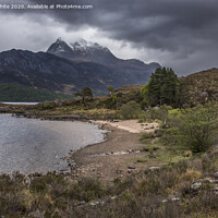 Buy canvas prints of Stormy sky Loch Maree by Kevin White