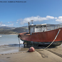 Buy canvas prints of Old fishing boat Barmouth by Kevin White