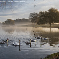 Buy canvas prints of Misty pond by Kevin White