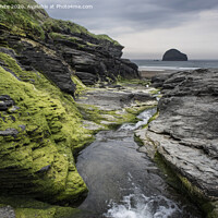 Buy canvas prints of Trebarwith Strand Cornwall by Kevin White