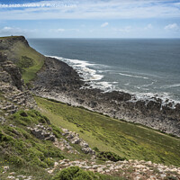 Buy canvas prints of Rocky beach at Worms Head by Kevin White